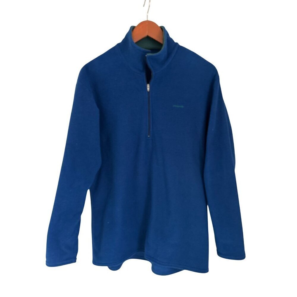 Patagonia Mens Blue Synchilla Fleece Quarter-Zip Pullover Jacket Size Large
